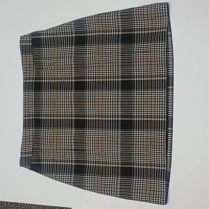 Theory plaid wrap wool blend  skirt